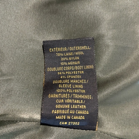 MACKAGE Sx XS Coat Oversized Military Vibes Rounded Hem Wool Blend Lined Leather - Picture 15 of 15